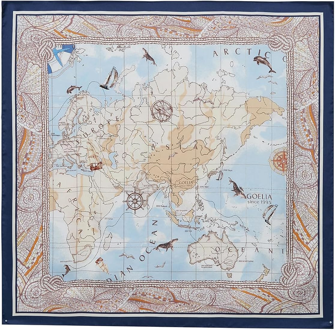 GOELIA 14 Momme 100% Mulberry Silk Scarf Double Sided Printed Head Hair Neck Purse Square Scarfs ... | Amazon (US)