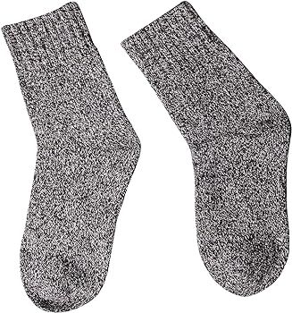 Loritta 5 Pairs Womens Wool Socks Thick Knit Vintage Winter Warm Cozy Crew Socks Gifts | Amazon (US)