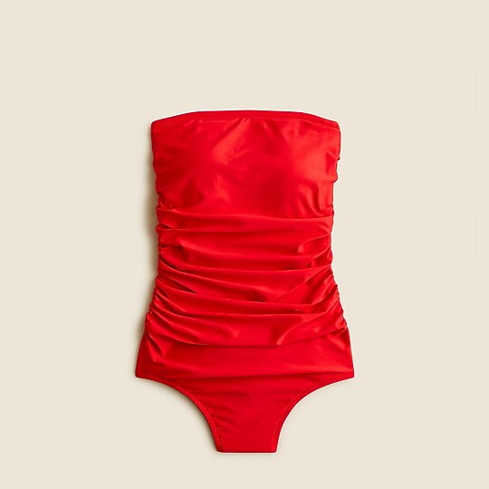 Ruched bandeau one-piece | J. Crew US