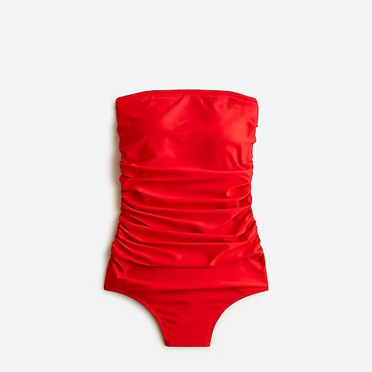 Ruched bandeau one-piece | J.Crew US