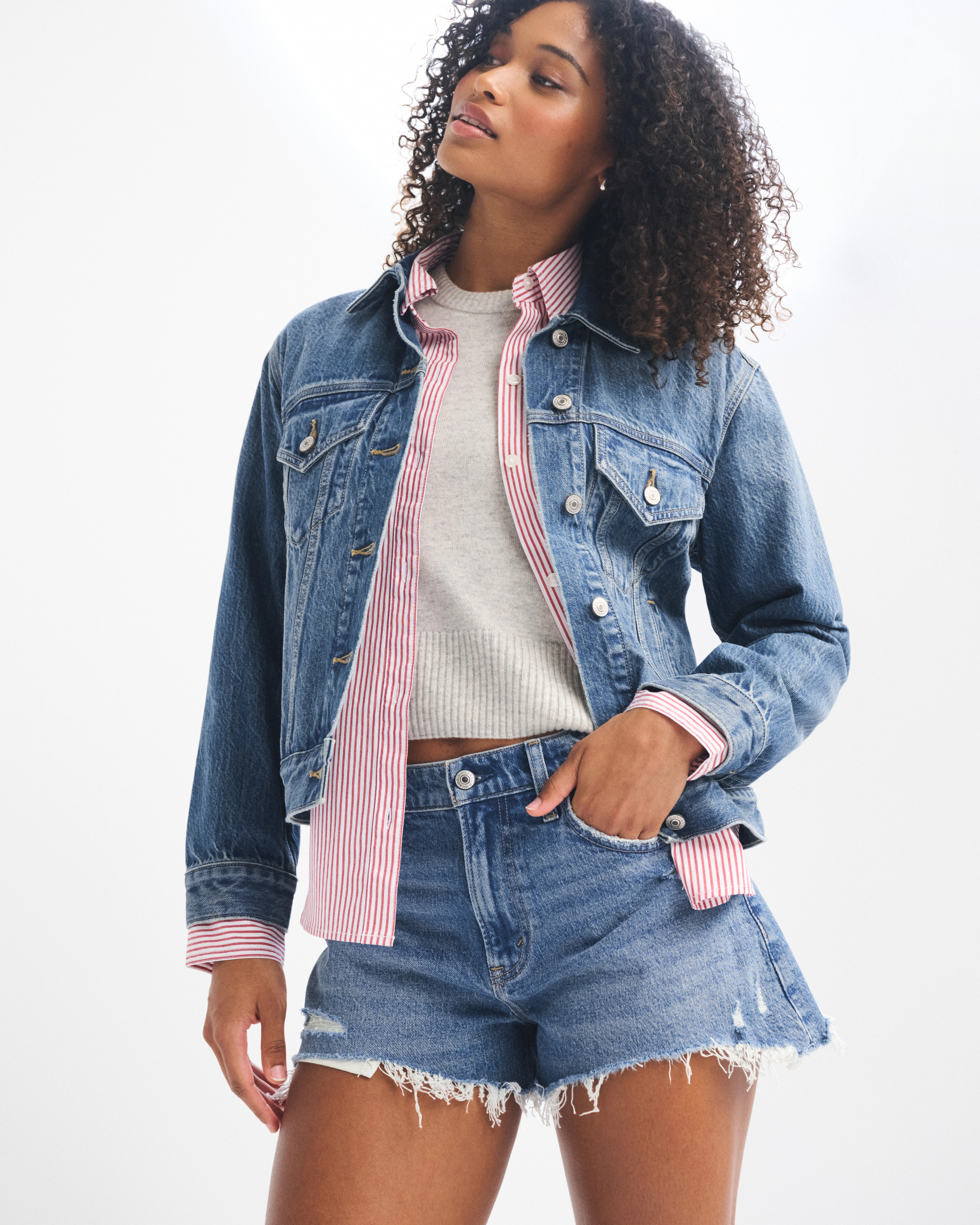 Curve Love High Rise Mom Short | Abercrombie & Fitch (US)