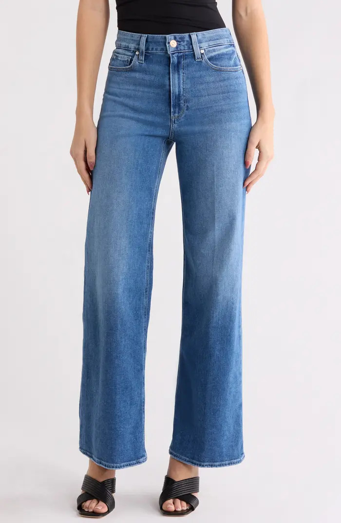 PAIGE Anessa High Waist Ankle Wide Leg Jeans | Nordstrom | Nordstrom
