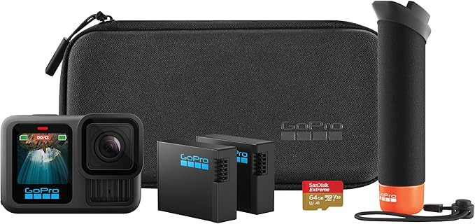 GoPro HERO13 Black Accessory Bundle - Includes The Handler, 2 Enduro Batteries, 2 Curved Adhesive... | Amazon (US)