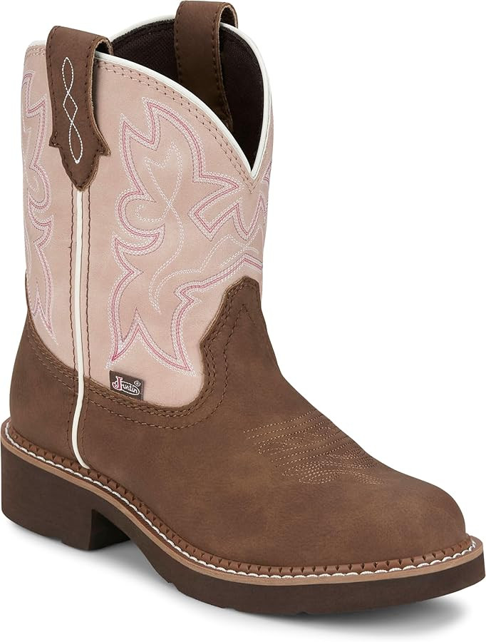 Justin Gypsy Kay 8” Cowboy Boots for Women - Premium Full-Grain Leather Women’s Cowgirl Boots... | Amazon (US)