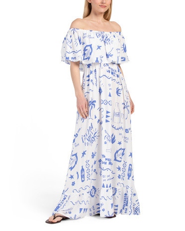 Flounce Cover-up Maxi Dress | TJ Maxx