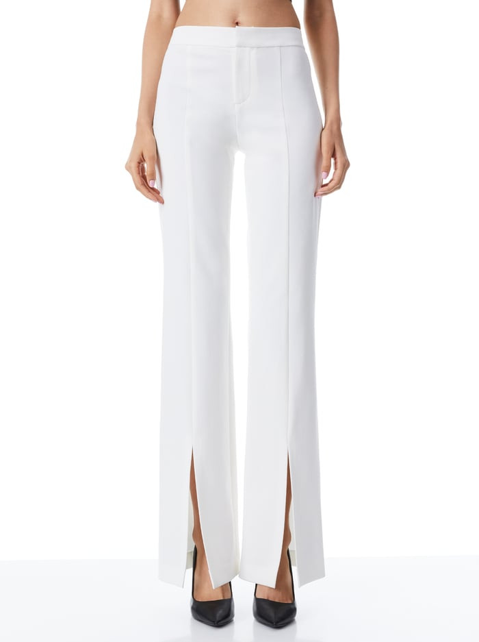 WALKER SLIM FRONT SLIT PANTS | Alice + Olivia