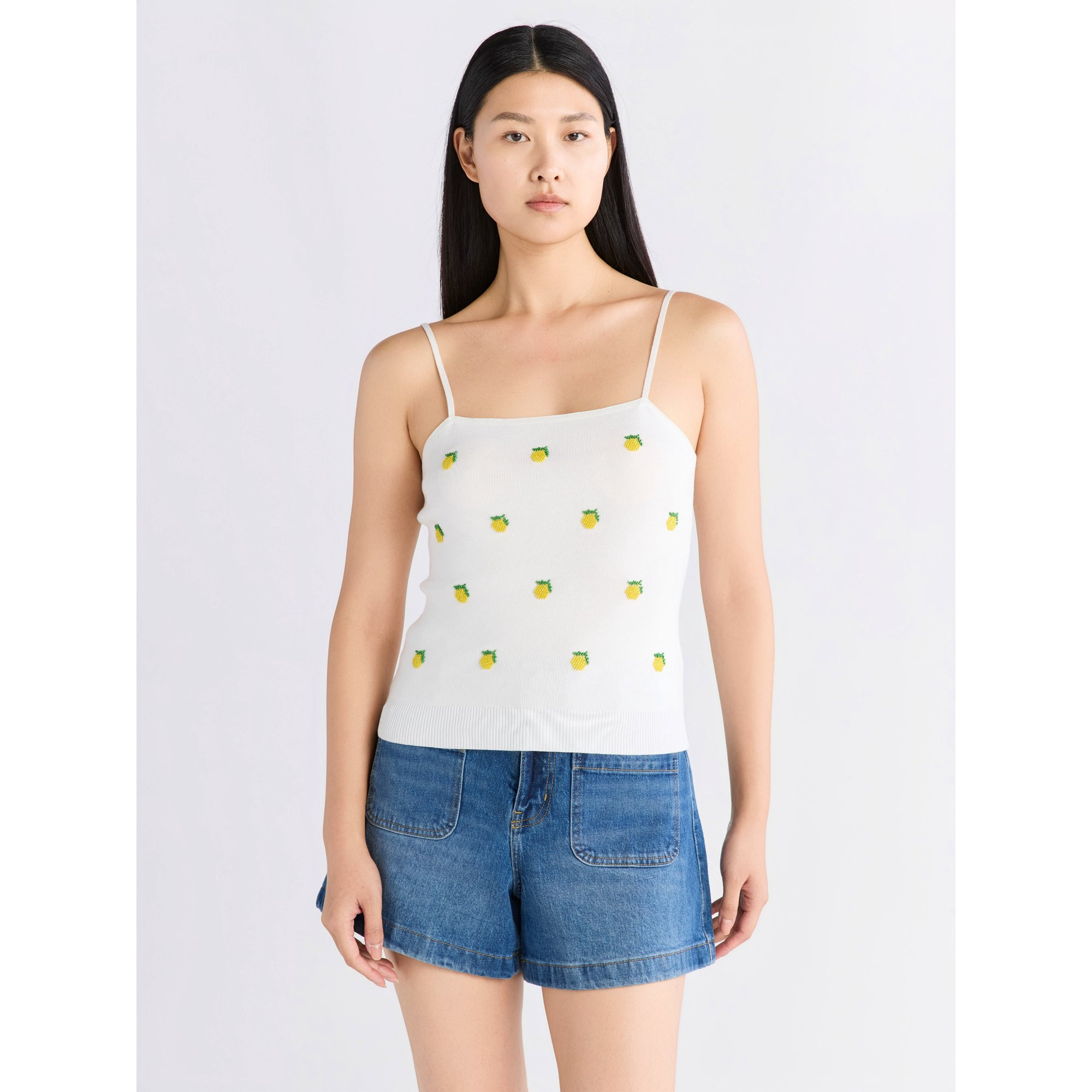 Free Assembly Women's Beaded Tank Top Sweater, Lightweight, Sizes XS-XXL | Walmart (US)