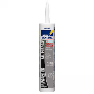 White Lightning 3006 Advanced Formula 10.1-oz White Paintable Latex Caulk | Lowe's