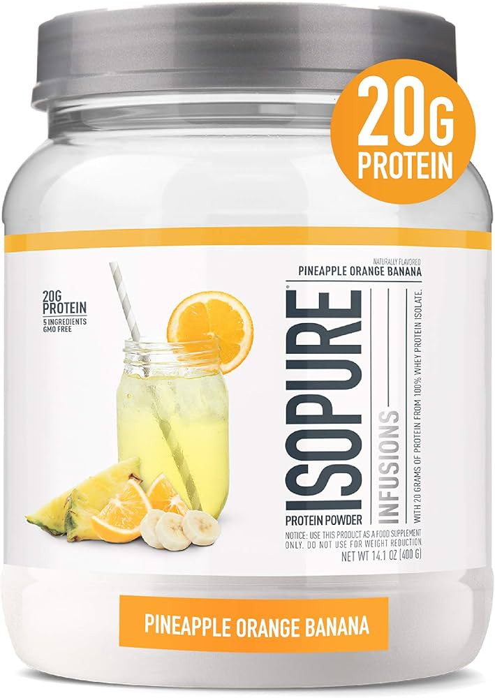 Isopure Protein Powder, Gluten Free, Whey Protein Isolate, Post Workout Recovery Drink Mix, Prime... | Amazon (US)