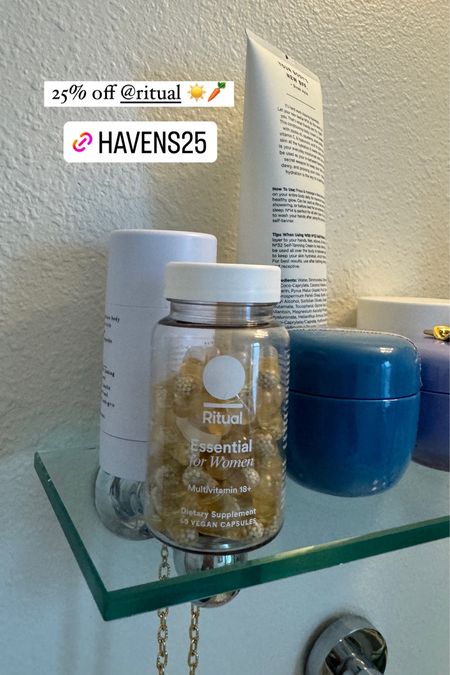 @ritual daily multivitamin for women 18+! They have vitamins for every age, prenatal, postpartum and every lifestyle phase you might be in for both men and women. Use code HAVENS25 for a discount! #ritualpartner