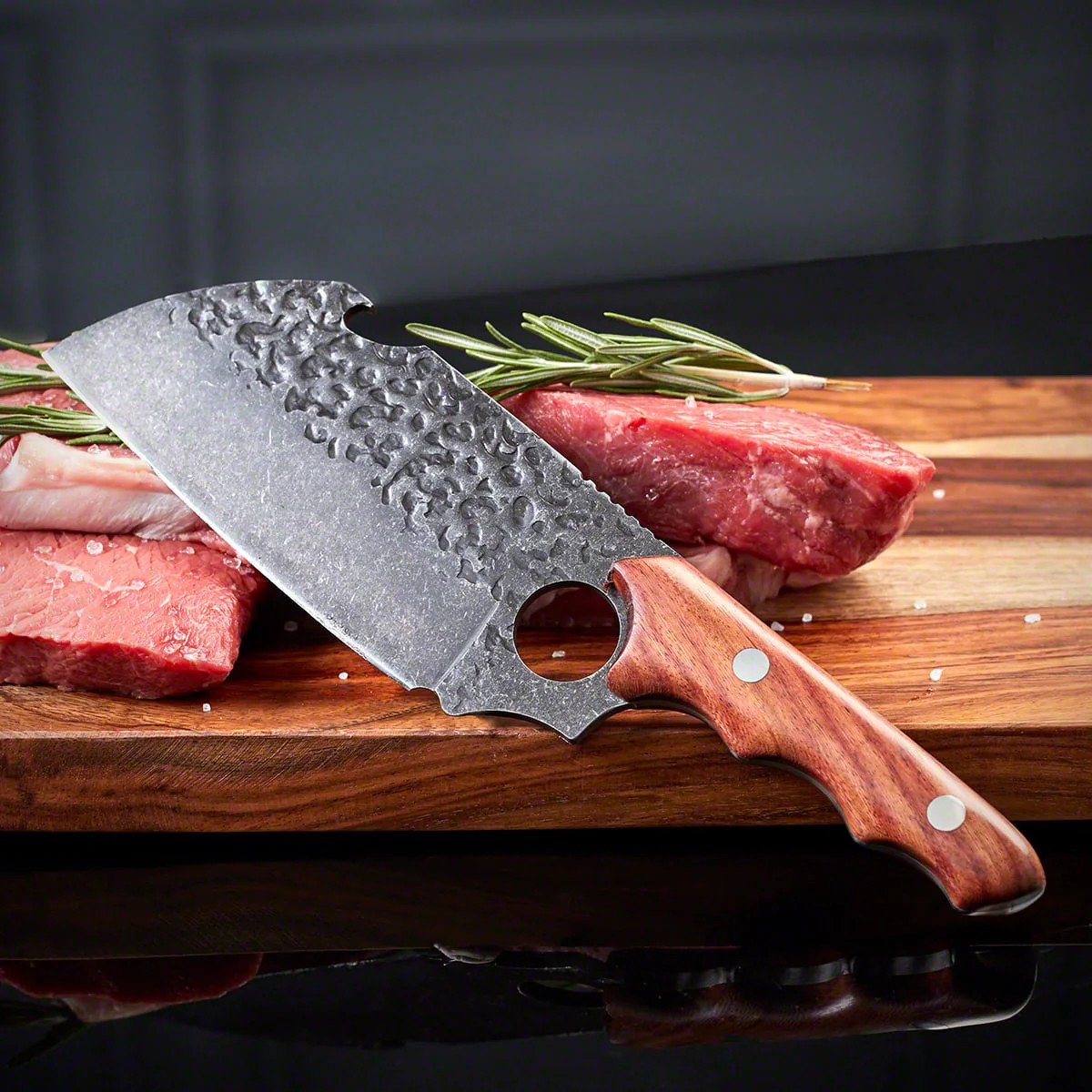 Be Bold Personalized Meat Cleaver Knife w Bottle Opener | HomeWetBar.com