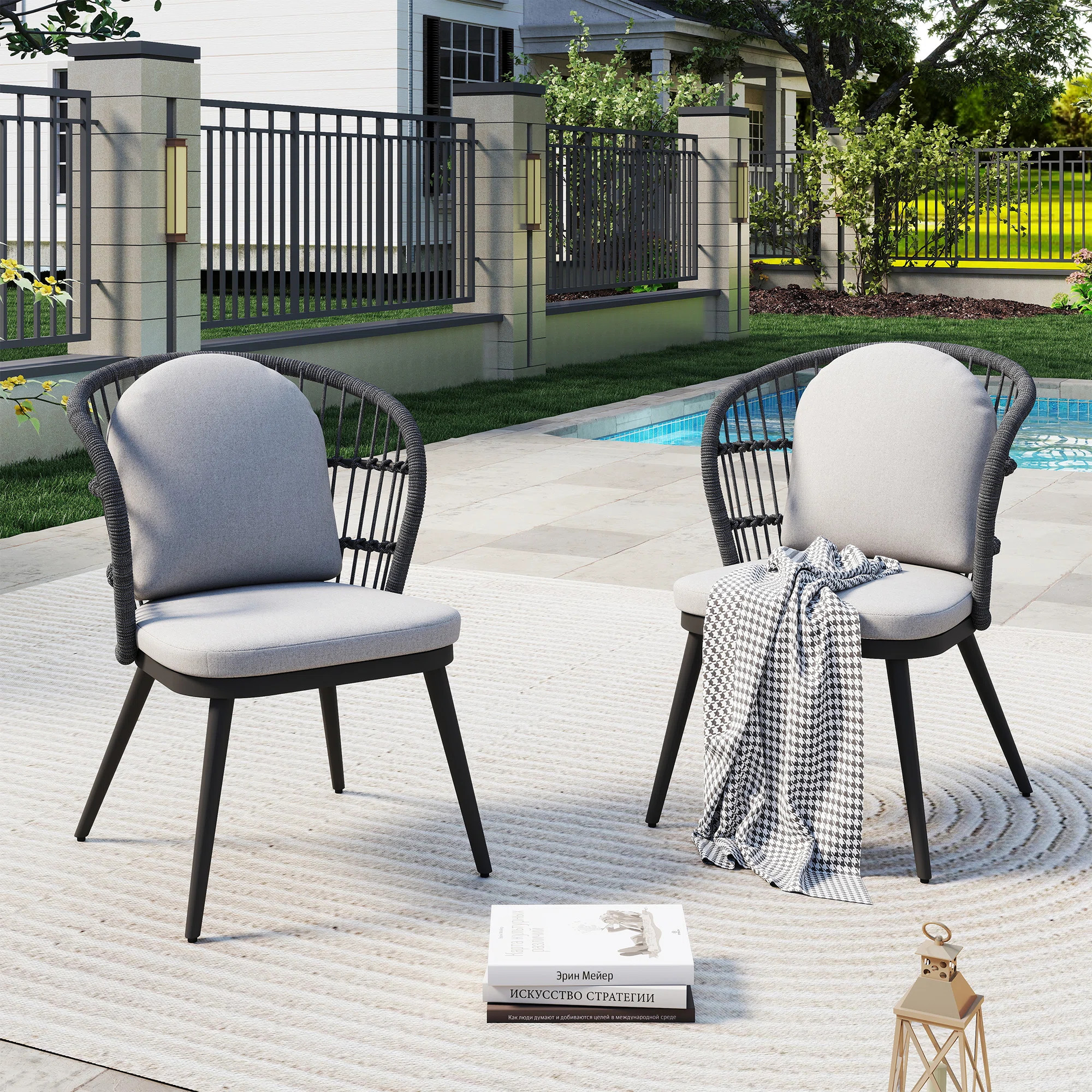Jardina Outdoor Aluminum Patio Dining Chair With Cushions | Wayfair | Wayfair North America