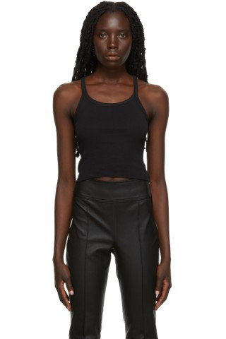 ÉTERNE - SSENSE Exclusive Black Crop Rib Tank Top | SSENSE