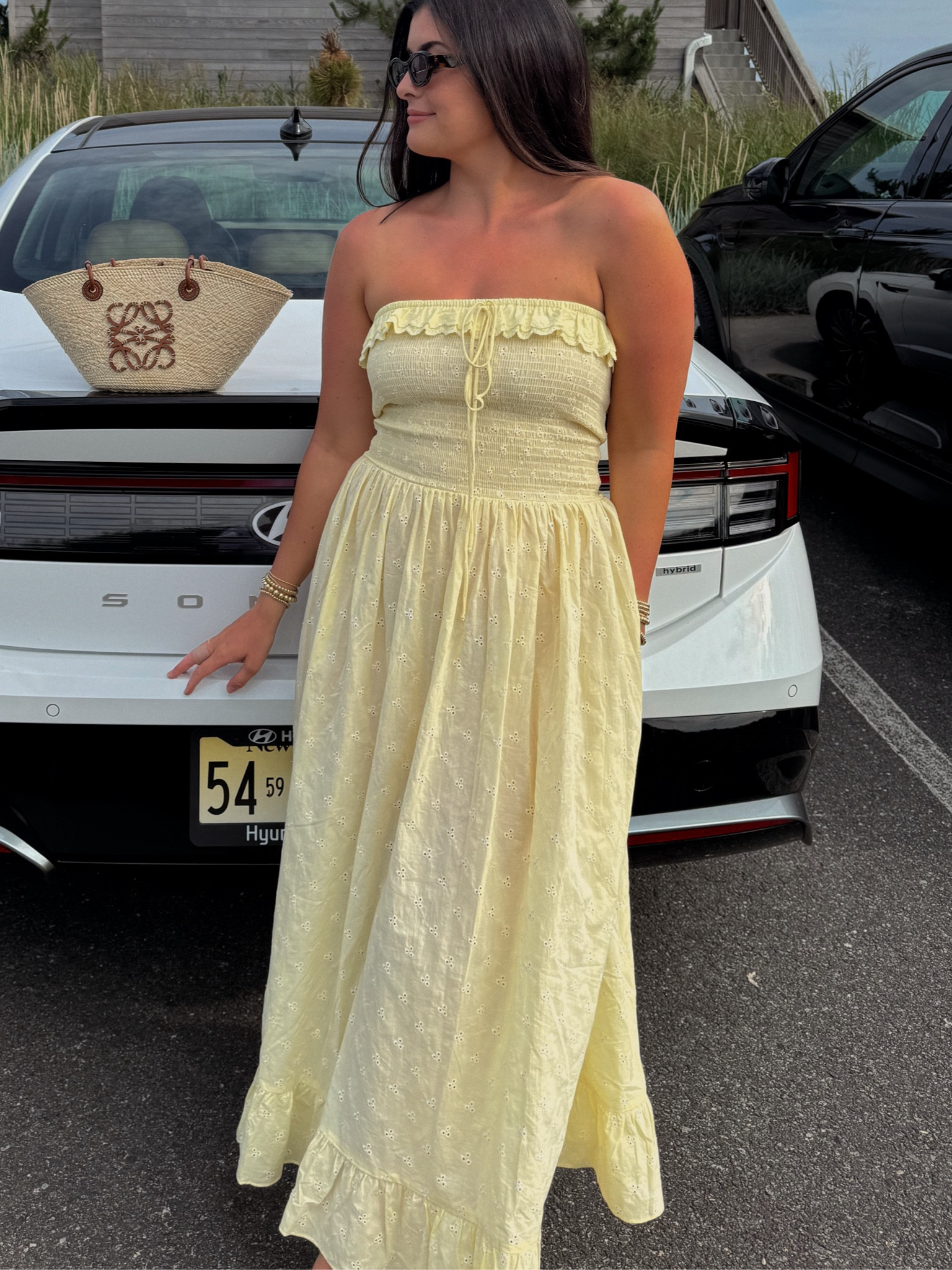 Love this butter yellow dress!