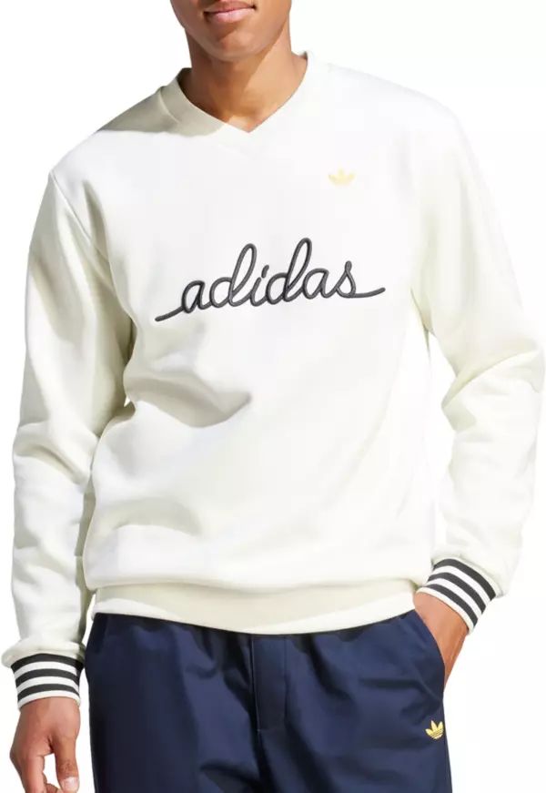 adidas Men's V-Neck Embroidered Sweatshirt | Dick's Sporting Goods | Dick's Sporting Goods