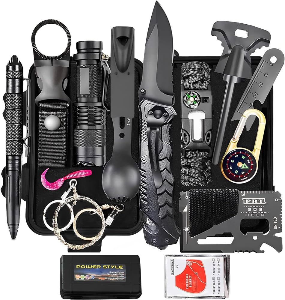 ASSABER Survival Kit,13 in 1 Survival Gear and Equipment, for Dad, First Aid Kit with Survival Br... | Amazon (US)