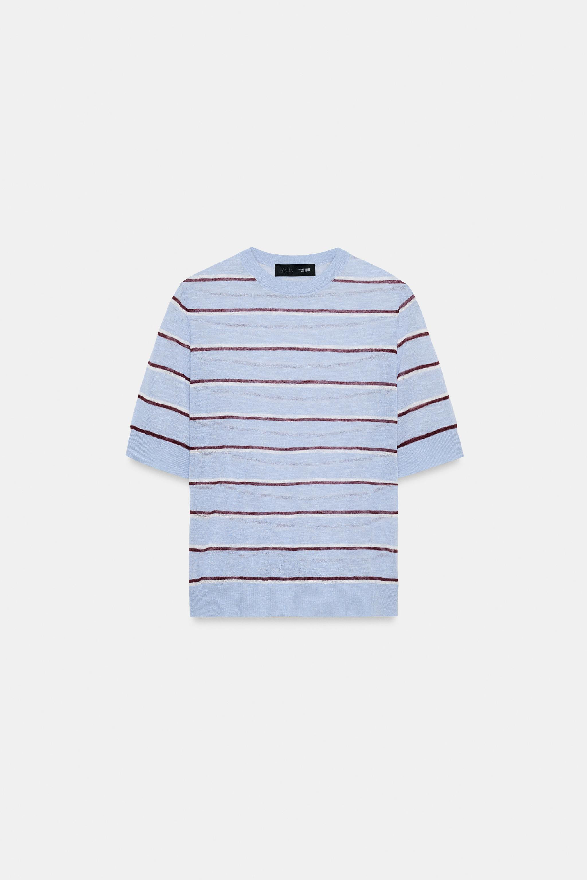 EXTRA-FINE WOOL STRIPED TOP | Zara US