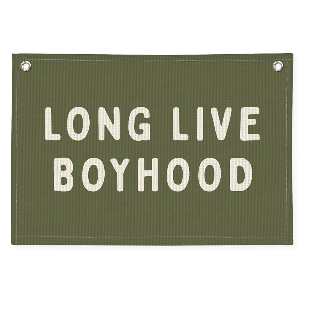 Long Live Boyhood Banner, Boy Nursery Decor, Canvas Banner Wall Hanging Flag Decor for Nursery Pl... | Amazon (US)