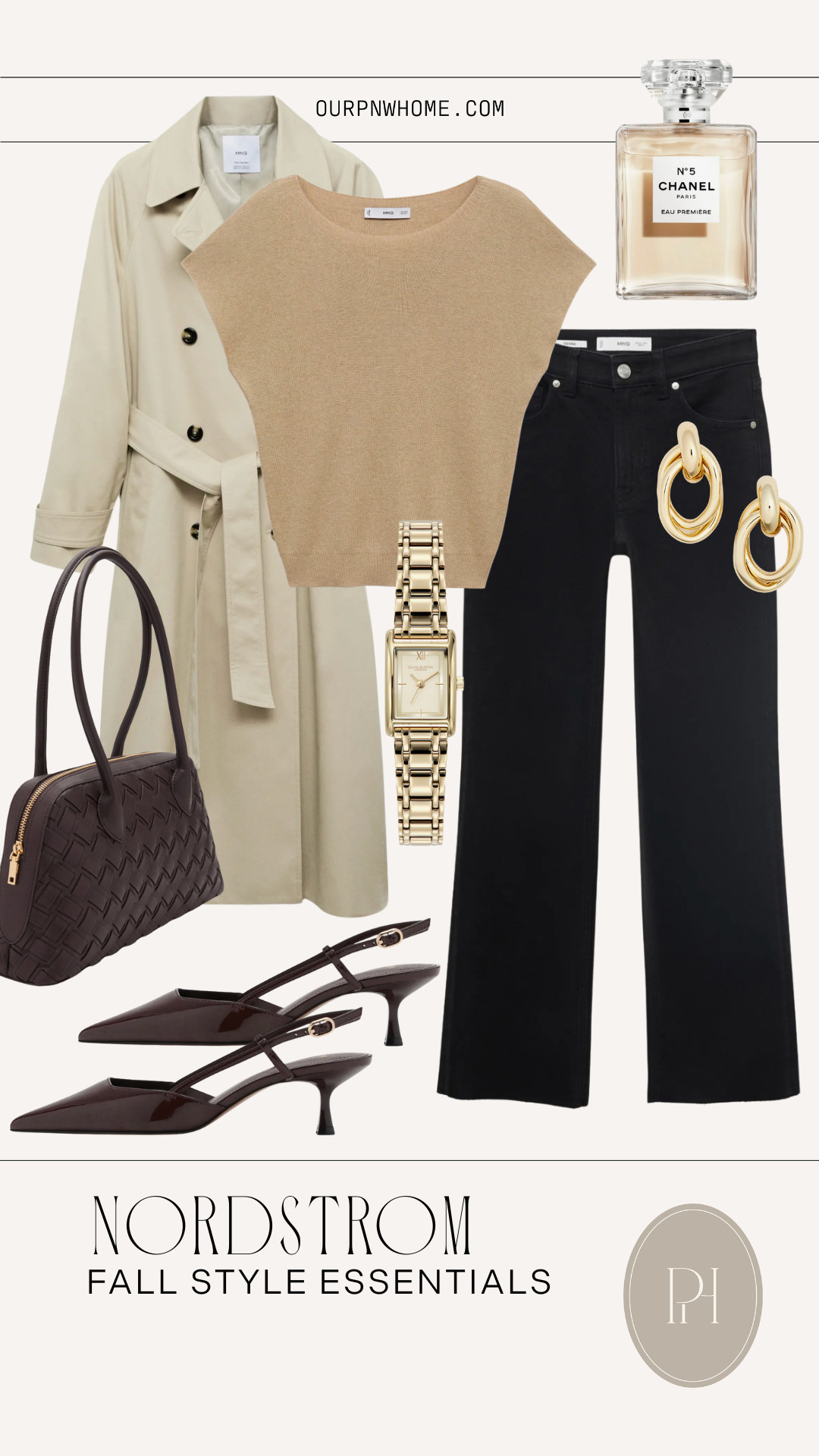 Fall style essentials I'm loving at Nordstrom!

black jeans, straight leg jeans, black denim, wide leg cropped jeans, brown kitten heels, brown purse, tan sweater tee, knit tee, neutral fashion, fall fashion, fall outfit, fall looks, women's watch, gold earrings, women's fragrance, perfume, brown handbag, neutral trench coat, fall coat, fall jacket, teacher outfit, office look, workwear, work outfit, work look 

 #LTKStyleTip #LTKShoeCrush #LTKItBag
