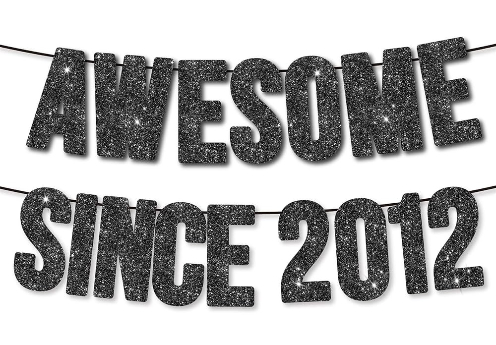 Pre-Strung Awesome Since 2012 Banner for 13th Birthday Party Decoration,Happy 13th Men Women Birt... | Amazon (US)