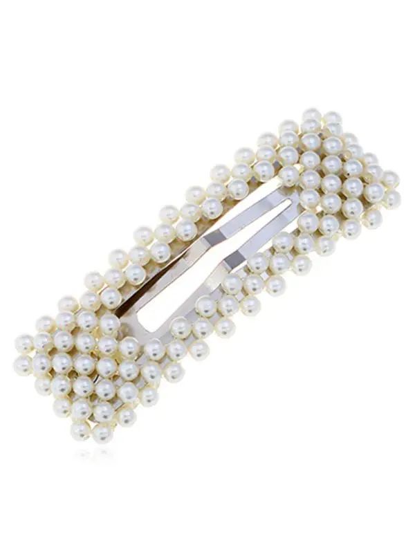 Faux Pearl Rectangle Shape Hairpin | Dresslily US