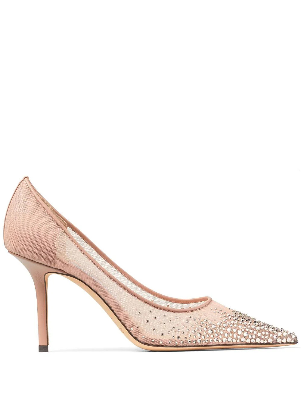 Jimmy Choo Love 85mm crystal-embellished pumps - Pink | Farfetch Global