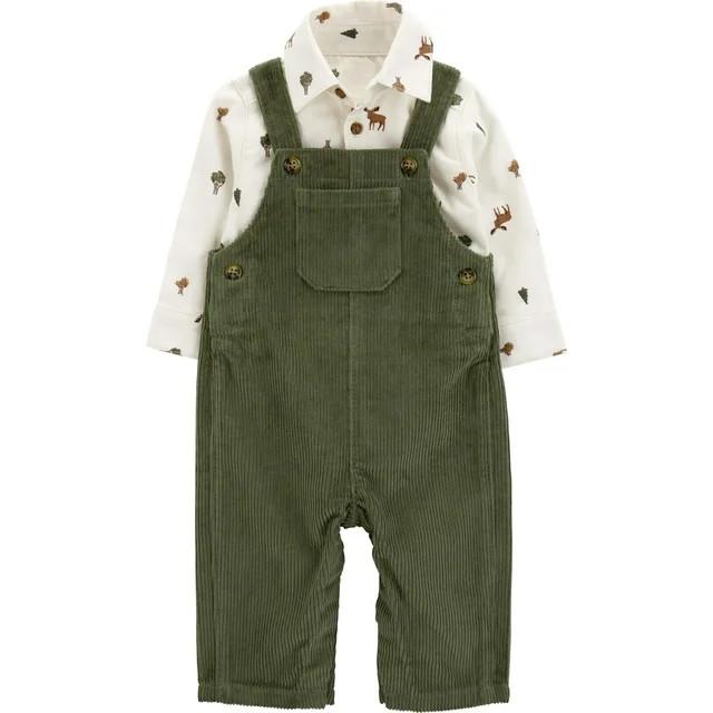 Carter's Child of Mine Baby Boy Overall Set, 2-Piece, Sizes 0/3-24 Months - Walmart.com | Walmart (US)