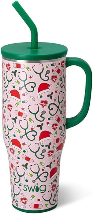 Swig Life 40oz Mega Mug, 40oz Tumbler with Handle and Straw, Extra Large Insulated Tumblers, Cup ... | Amazon (US)