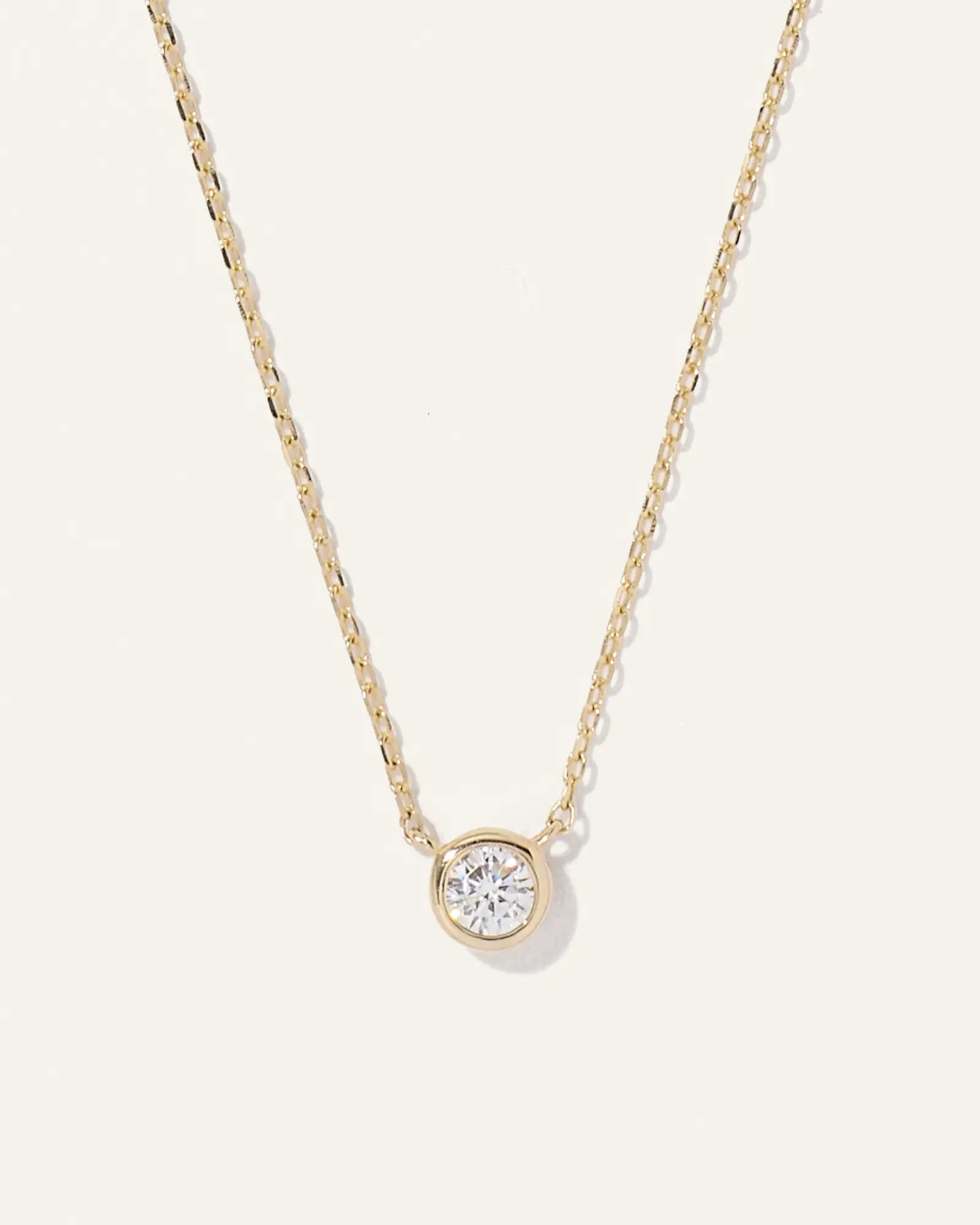 14K Gold Diamond Bezel Necklace | Quince