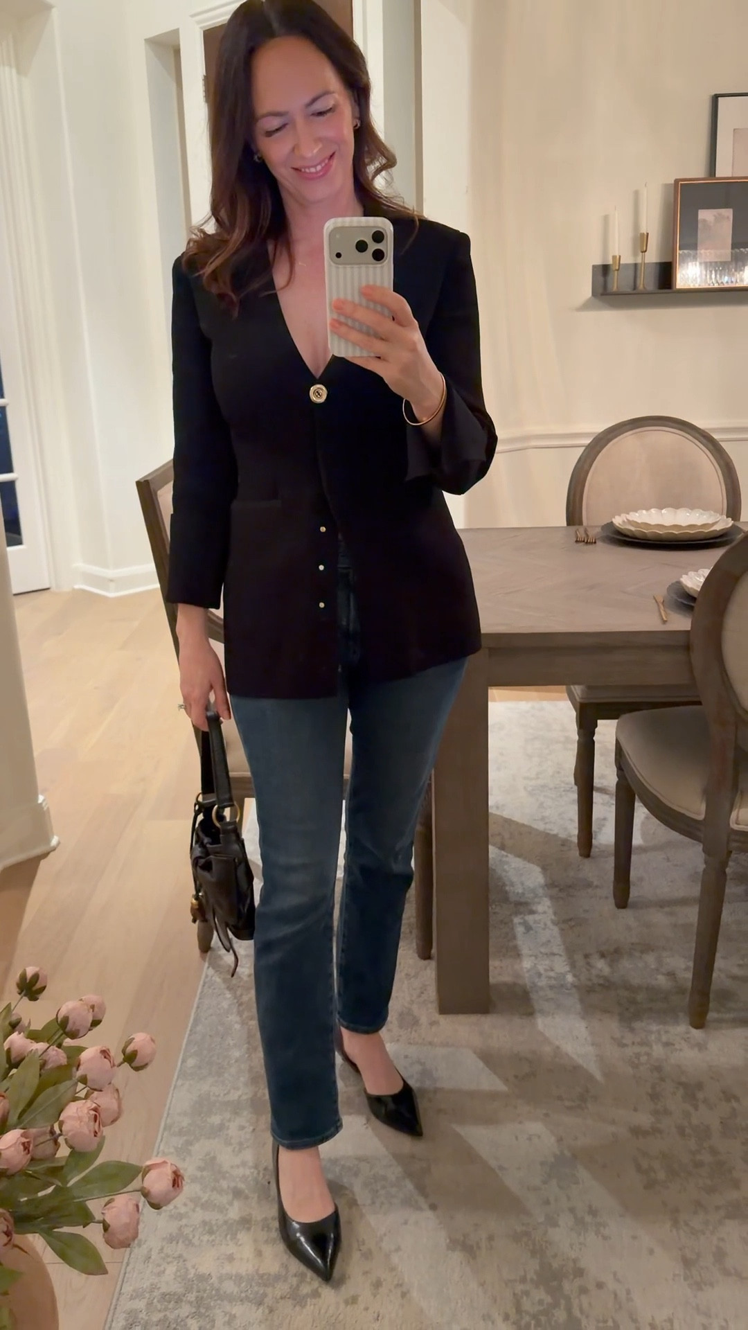 Quick date night outfit for a belated birthday celebration! We won’t put a number on it🤫

Jacket: Giorgio Armani
Bag: YSL

#LTKOver40 #LTKootd #LTKgrwm