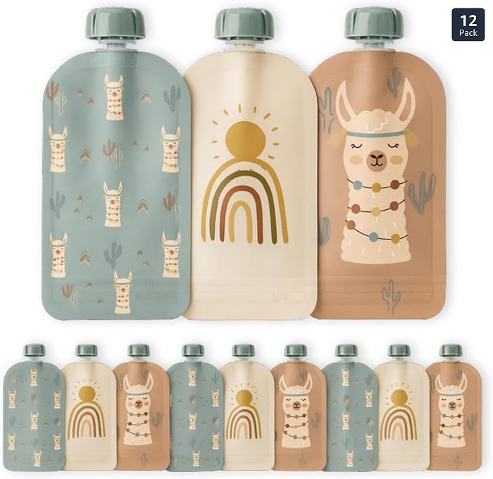 Hippypotamus Reusable Baby Food Pouches for Toddlers - BPA Free Food Grade - Dishwasher & Freezer... | Amazon (US)