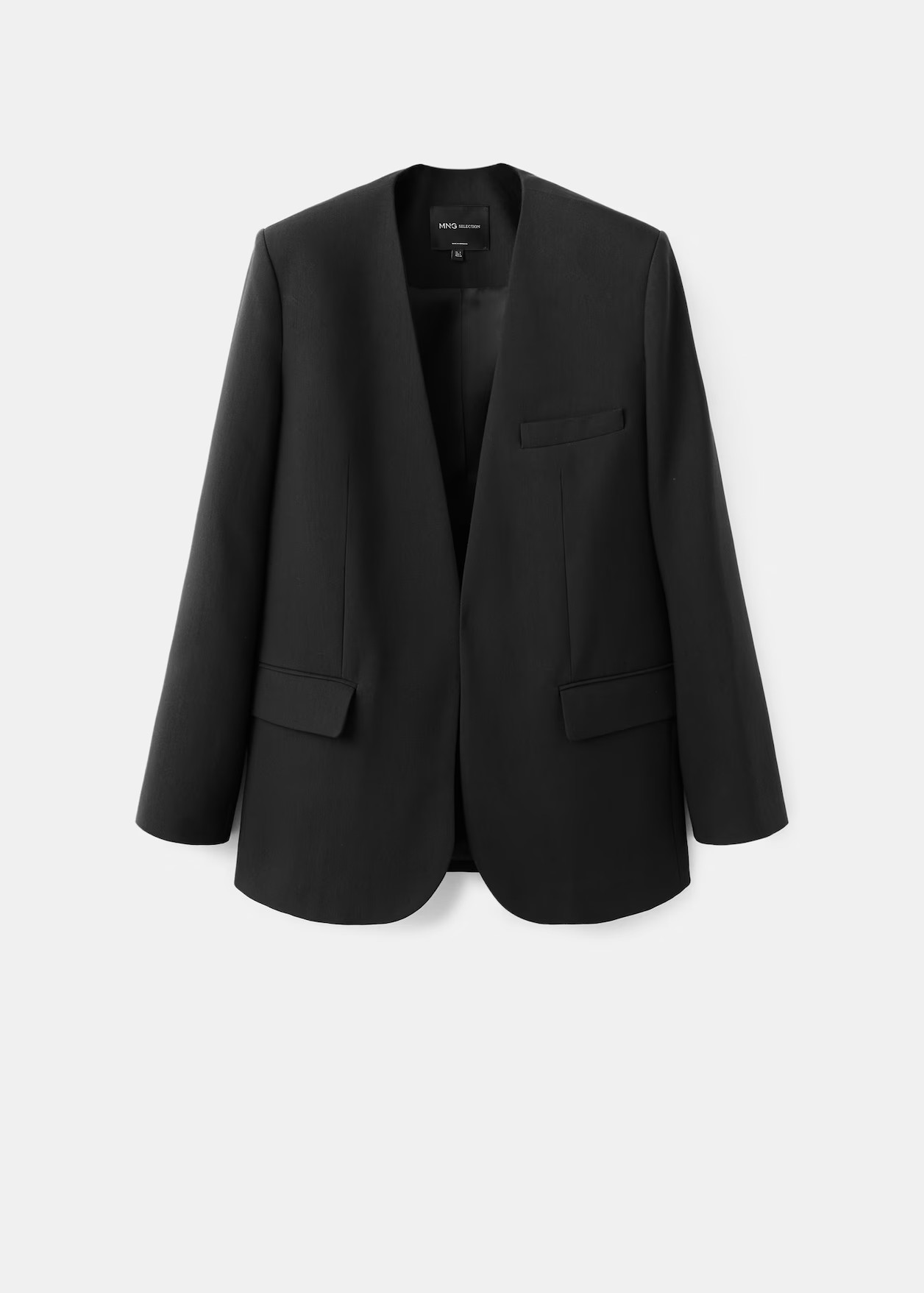 Suit blazer without lapels - Women | MANGO USA | Mango (US/MX/AU)