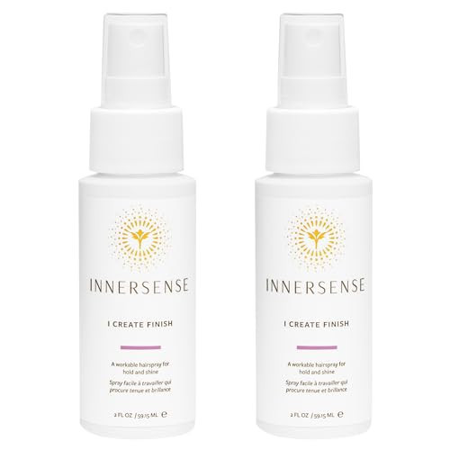 INNERSENSE Organic Beauty - Natural I Create Finish Finishing Spray | Medium Hold, Structure, Shine | Non-Toxic, Cruelty-Free, Clean Haircare (2 Pack - 2 fl oz | 59.1 mL each) | Amazon (US)