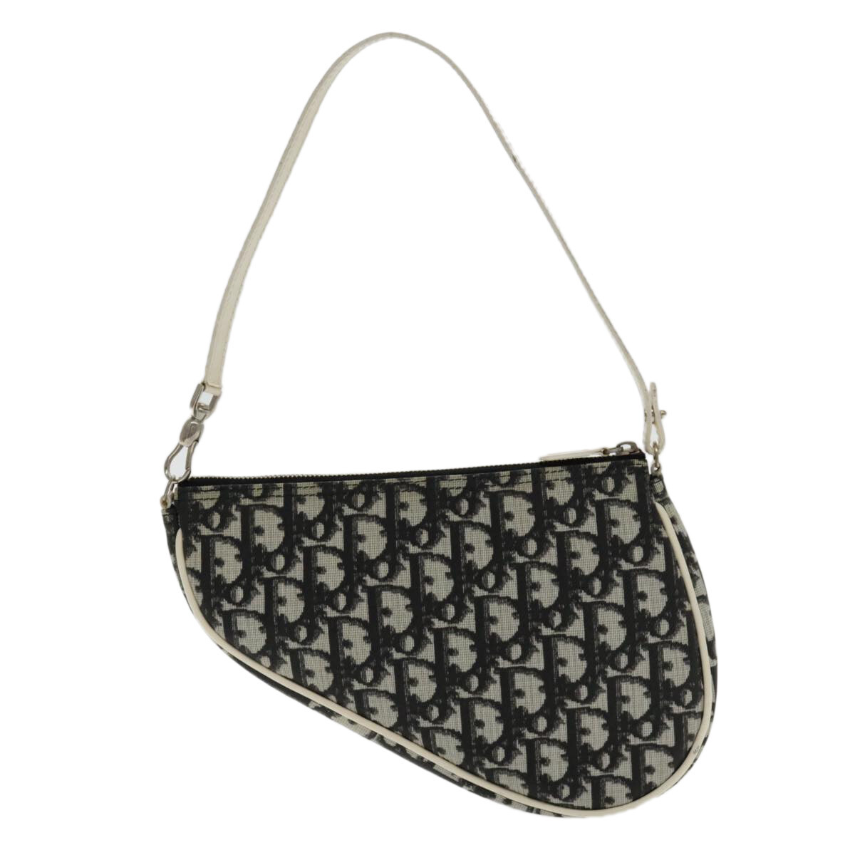 Christian Dior Trotter Canvas Saddle Pouch Accessory Black Silver Auth 95750A  | eBay | eBay US