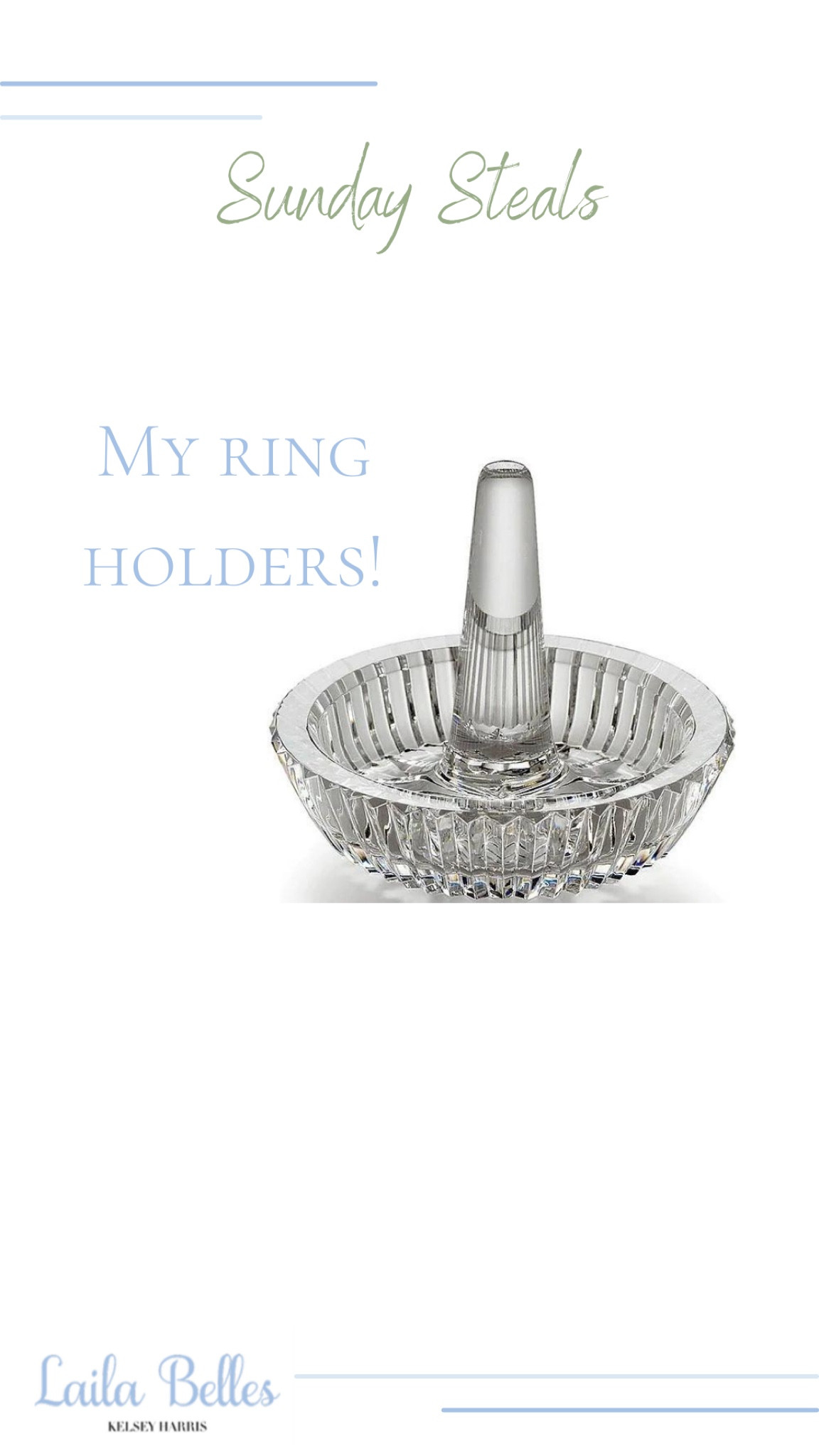 My mom gave me this ring holder when I got engaged…I bought a few more since then to have around the house. Classic and TIMELESS!! 
.
.
#waterford #dillardsfind #ringholder

#LTKFind #LTKunder100 #LTKhome