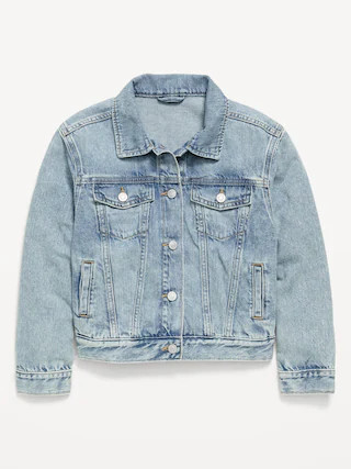 Oversized Denim Trucker Jacket for Girls | Old Navy (US)