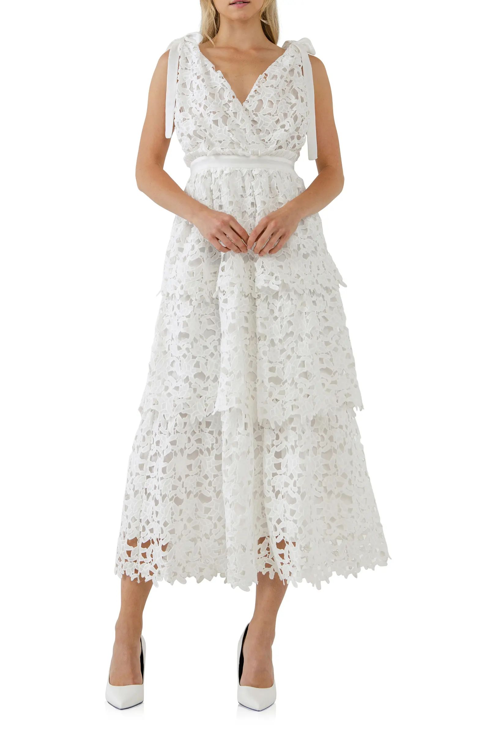 Endless Rose Floral Lace Tiered Dress | Nordstrom | Nordstrom