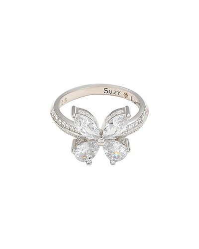 Suzy Levian Silver CZ Butterfly Ring | Rue La La