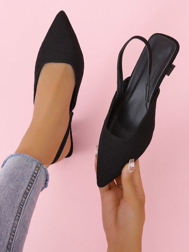 Point Toe Slingback Pumps | SHEIN