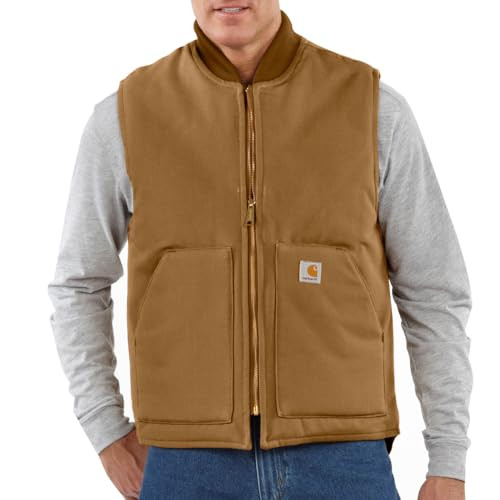 Carhartt Men's Iconic V01 Firm Duck Vest, Carhartt Brown, Medium | Amazon (US)