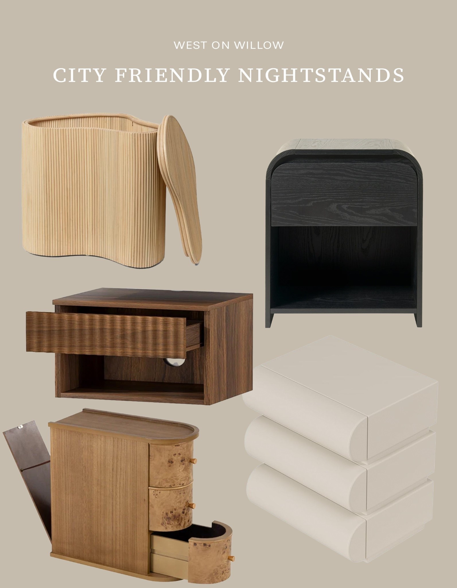 All of these nightstands have storage AND charging capabilities whether that is built in or cable management!

#LTKHome