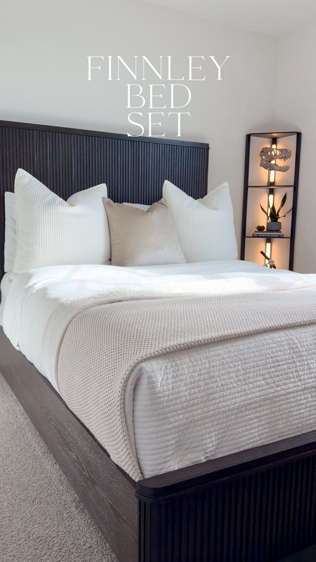 Refreshing the bedroom from a Christmas vibe into a 2026 space starts with clearing festive decor and creating a lighter, more intentional look. 
Neutral-toned bedding becomes the key piece, with a soft texture and creamy beige shade that pairs beautifully with dark wood, creating a calm, airy, and refined mood. 
Save this for your new-year bedroom refresh and start styling your 2026-ready space ✨ Comment “Finnley” for direct link”

Product Name: Finnley Fluted Bed Dark Brown Queen Size (SKU7594) Finnley 6 Drawer Dresser Dark Brown (SKU7654)  Shop the product through link in my bio! 

@hernest_official #Hernest #winterathernest