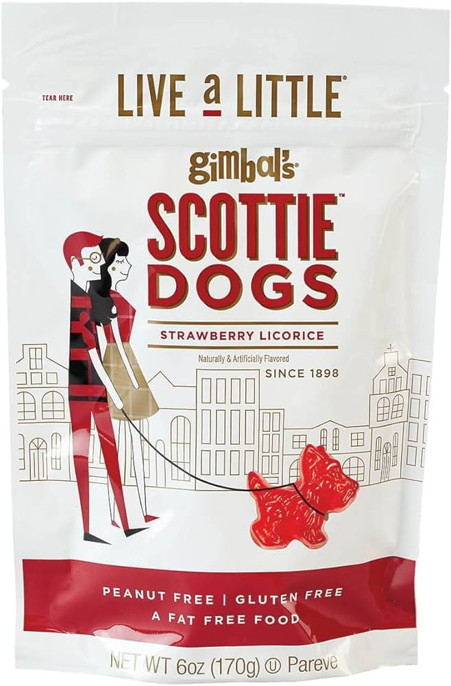 Gimbal's Strawberry Licorice Scottie Dogs - 6 oz Resealable Pouch Bag | Amazon (US)