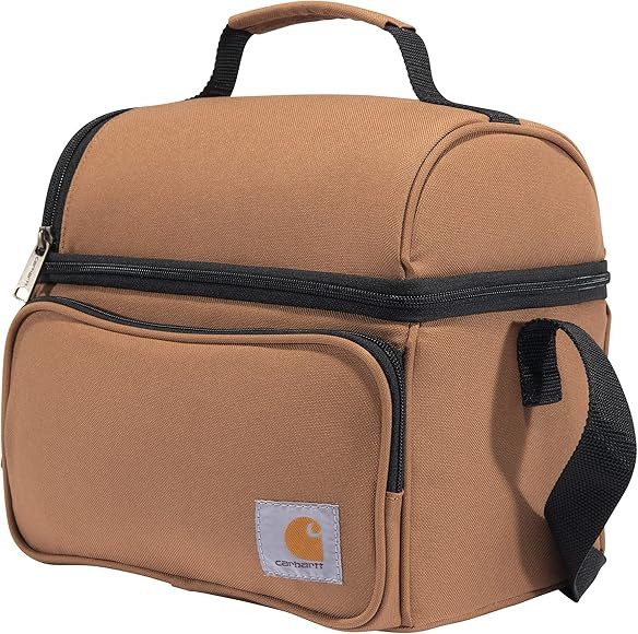 Carhartt Deluxe Dual Compartment Insulated Lunch Cooler Bag, Carhartt Brown | Amazon (US)