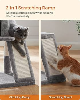 Feandrea Cat Tree, Small Cat Tower with Widened Perch for Large Cats Indoor, Kittens, 37.8-Inch M... | Amazon (US)