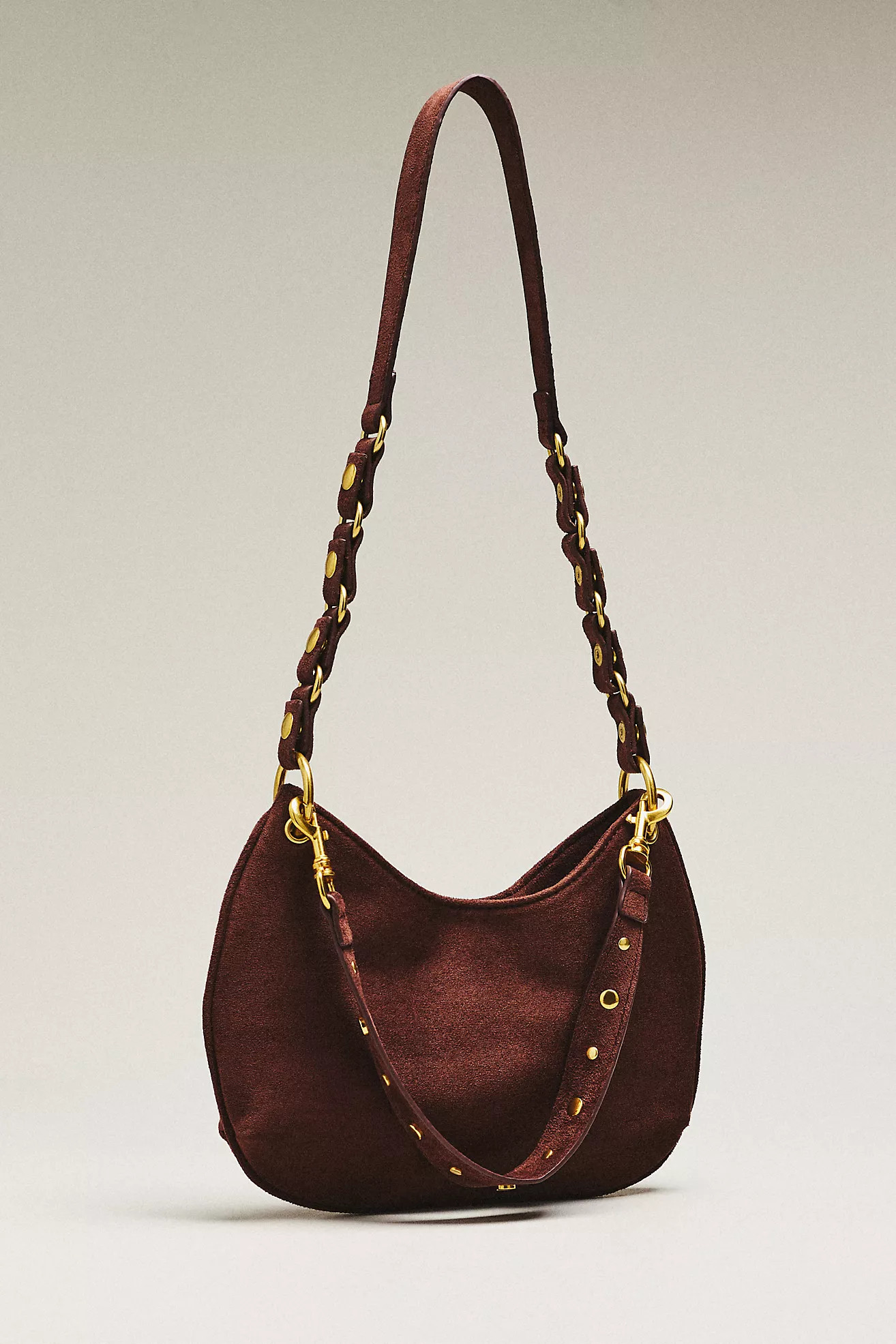 By Anthropologie Faux Suede Circular Shoulder Bag | Anthropologie (US)