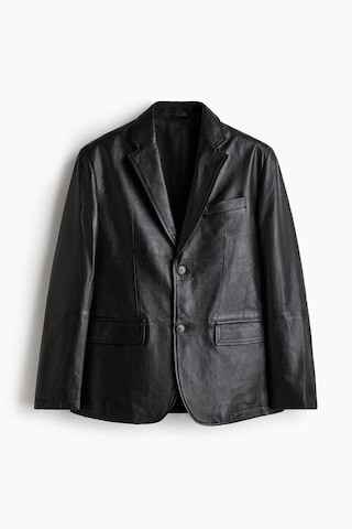H & M - Lederjacke in Regular Fit - Schwarz - Herren | H&M (DE, AT, CH, NL, FI)