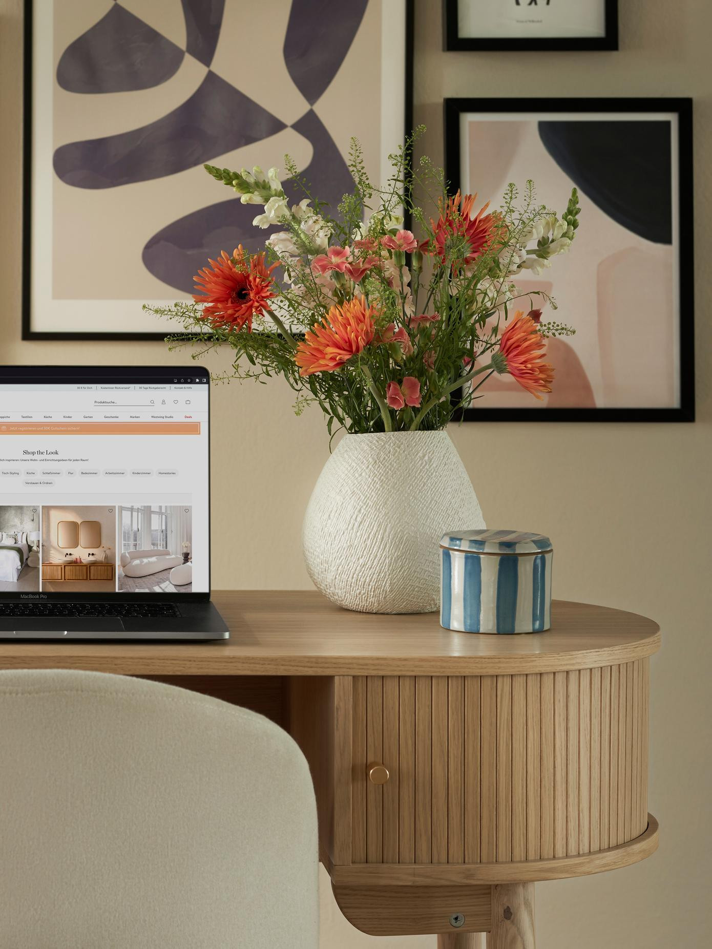 Jarrón artesanal de cerámica Wendy | Westwing EU