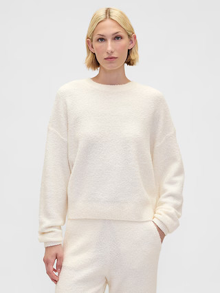 CashSoft Boucle Relaxed Crewneck Top | Gap (CA)