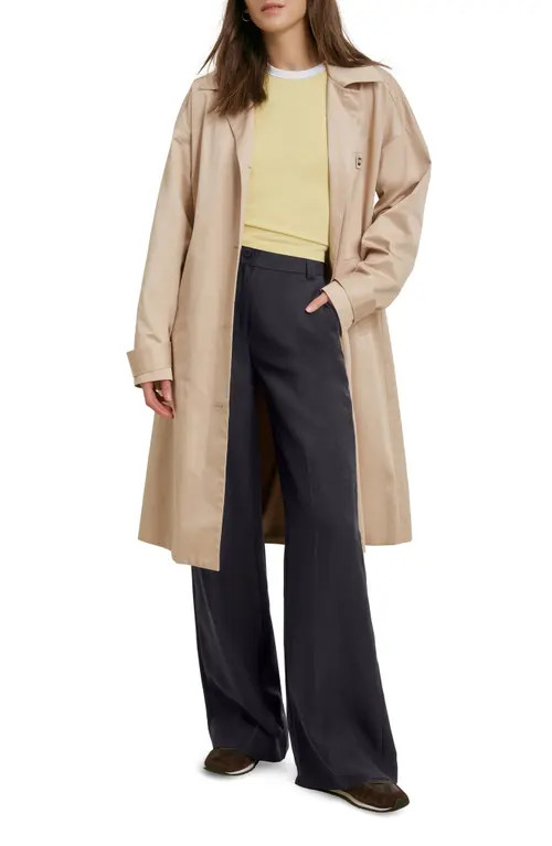 Favorite Daughter The Easy Trench Coat in Light Khaki at Nordstrom, Size Medium | Nordstrom